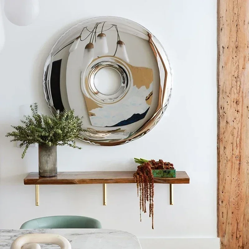 Donut Electroplated Stainless Steel Mirror Round Mirror Decorative Mirror Ornament