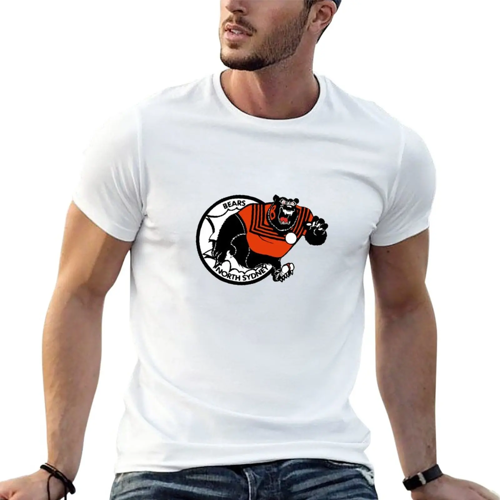 

New North Sydney Bears Burst Logo T-Shirt graphic t shirt oversized t shirts summer clothes men clothings