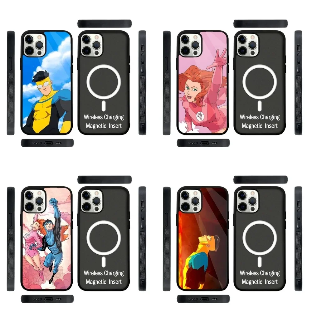 

Cartoon L-Invincible Phone Case Strong Magnetic For IPhone 16,15,14,13,Pro,Max,Plus,11,12,Mini For Magsafe Wireless Charging