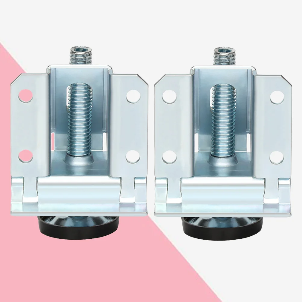 

2Pcs Wardrobe Level Feet Steel Adjustable Furniture Leg Levelers Cabinet Floor Protector Moisture Resistant for Sofa Table