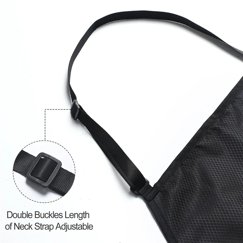 L74A 2PCS ผ้ากันเปื้อนครัวกันน้ำกันน้ำมันผ้ากันเปื้อนทำอาหารพร้อมสายคล้องคอปรับได้ 2 กระเป๋า