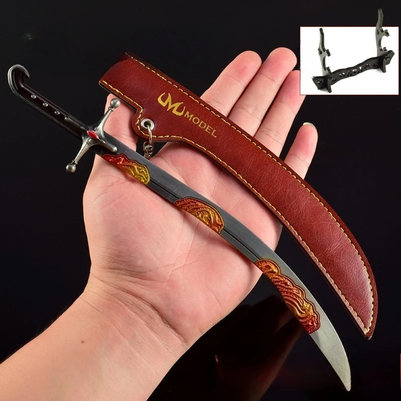 Modelo de armas periféricas de juego Eldenn, 30cm/11,81 pulgadas, adorno de muestra de Metal, cuchillo errante de Metal, caja de regalo, versión, pantalla de escritorio