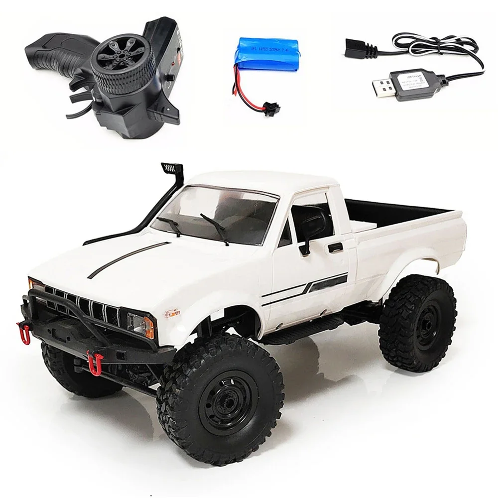 

1:16 C24 Full Scale RC Car 2.4G 4WD Rock Crawler Electric Buggy Climbing Truck LED Light On-road For Children Gift Toys