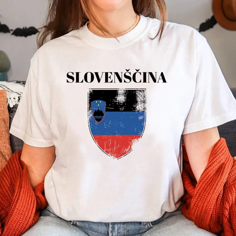 Slovenia t-shirts women summer t-shirts female y2k Japanese designer clothing