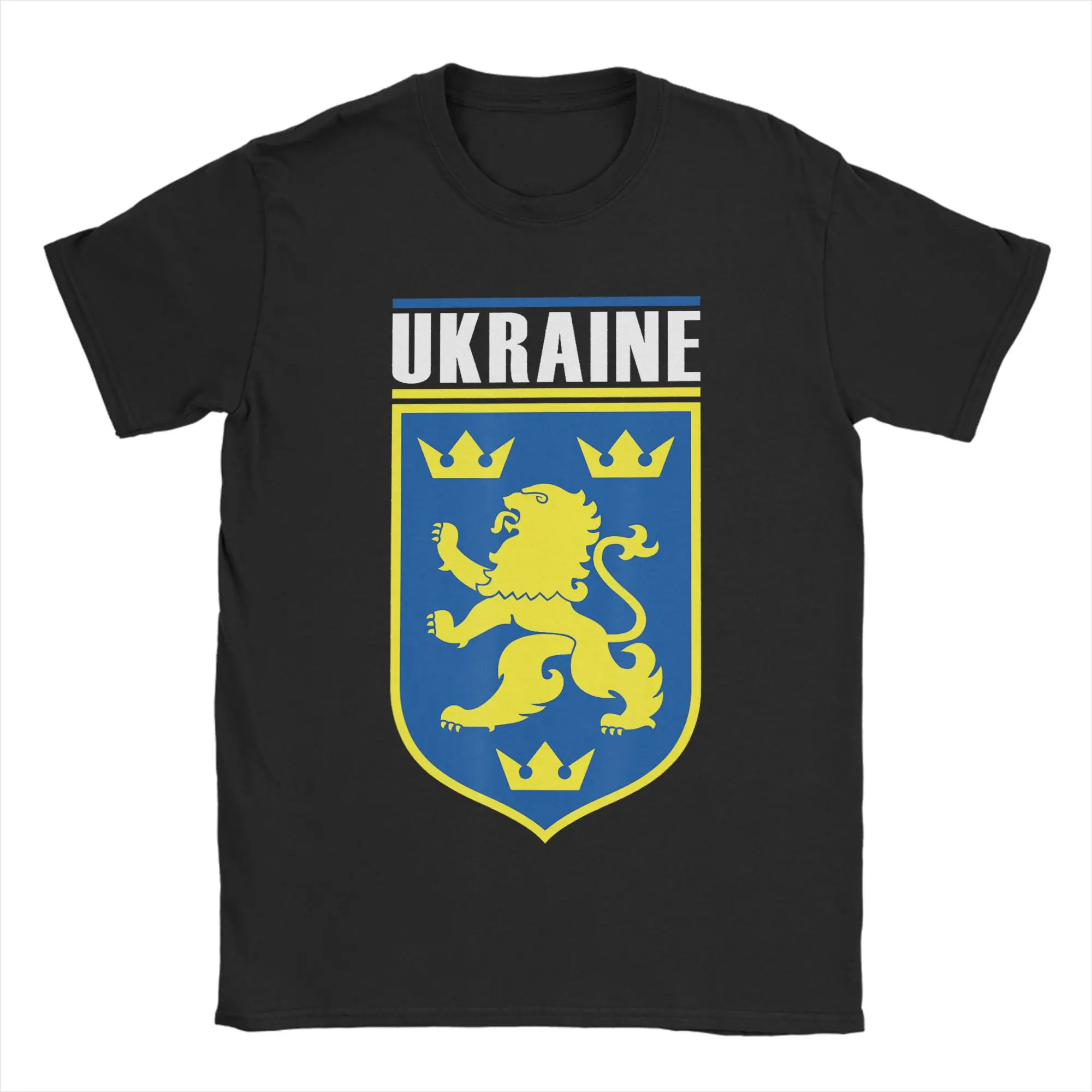 

Ukraine Ukrainians Ukrainian Kiev Trysub Flag Men T Shirt Fashion Tee Shirt Short Sleeve O Neck T-Shirts Cotton Plus Size Tops