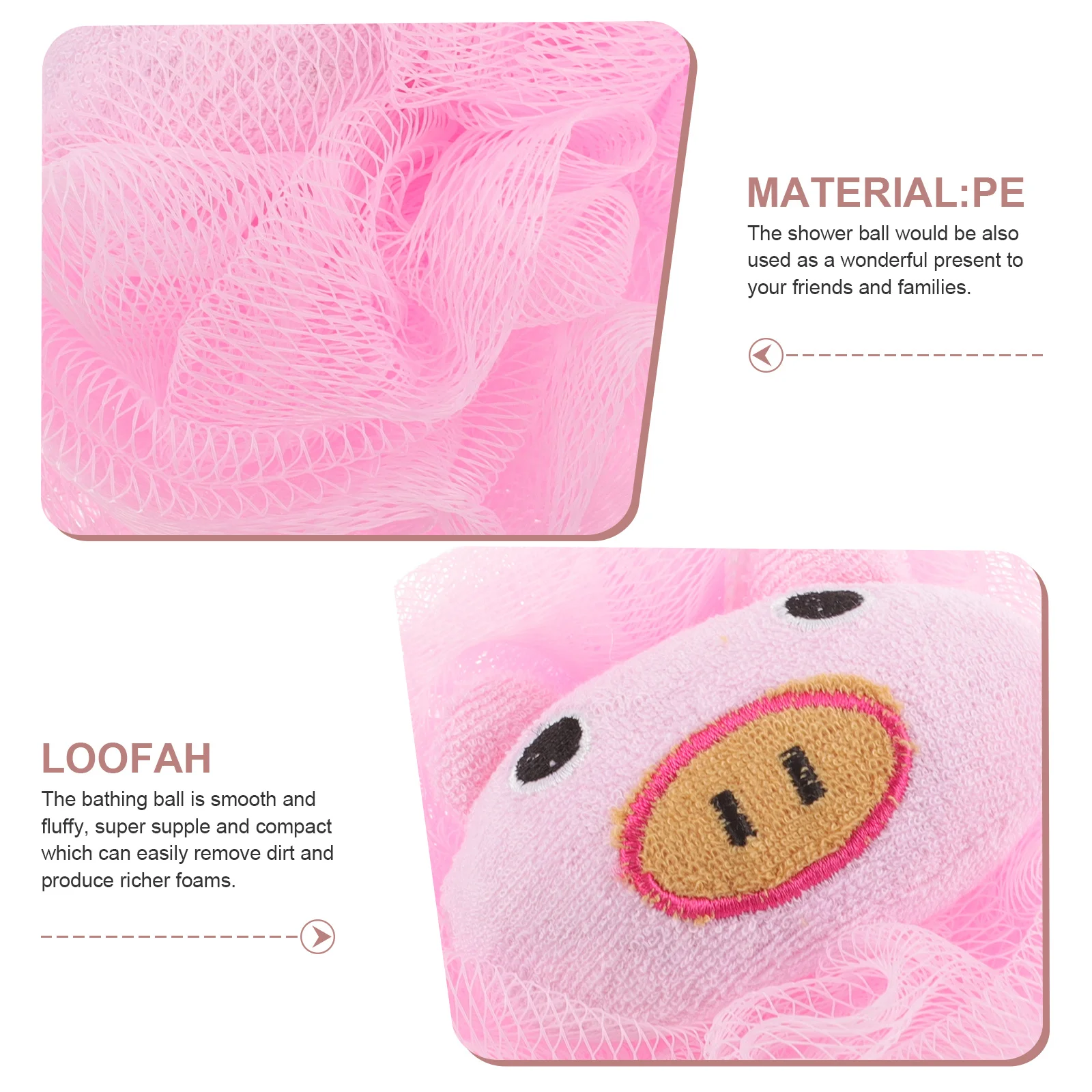 

Bath Ball Thick Pe Mesh Sponge Deep Cleansing Exfoliating Shower Loofah For Adult Kids Household Hotel Use