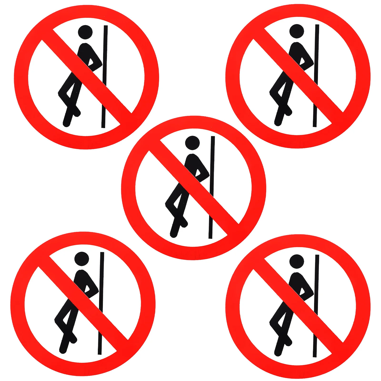 5 قطعة ملصقات تحذيرية بدون مائل علامة أمان ذاتية اللصق ملصقات تحذيرية قابلة للتقشير واللصق للاستخدام الصناعي في المستودعات #6