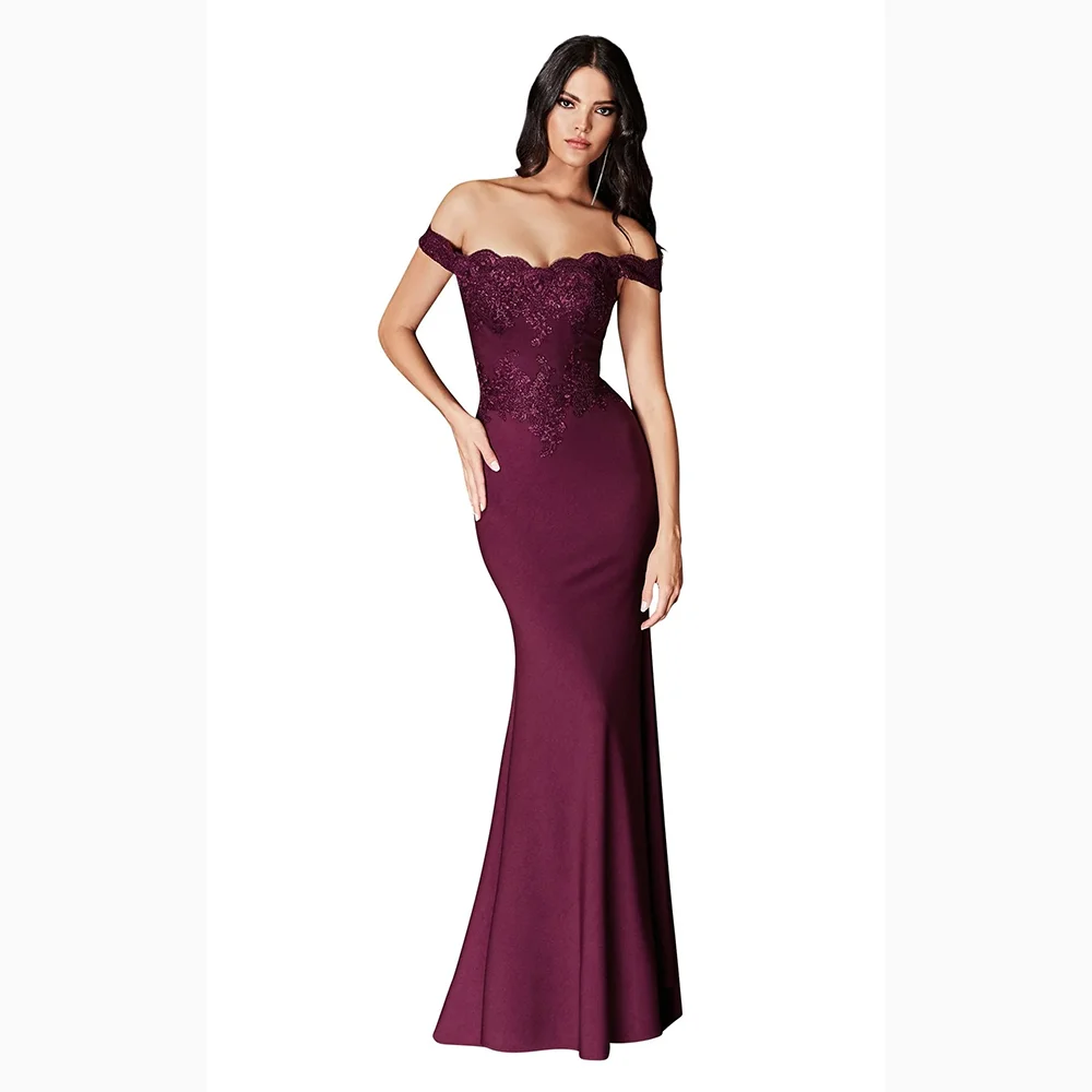 

Customized Off The Shoulder Sleeveless Evening Dresses Eleganti Formal Occasion Prom Gowns Mermaid Floor Length Evening Dress