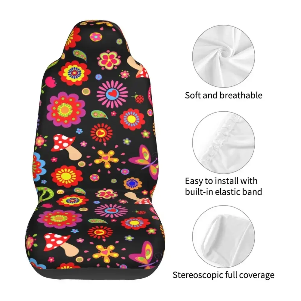 Divertido Papel Tapiz Con Forma Seta، 2 Uds.، Funda Para Asiento Coche، Cojín Para Asiento Lantero Antiincrustante، صندوق