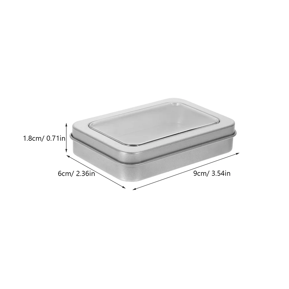 4 Pcs Storage Box Metal Case for Cards Poker Trading Boxes Playing Holder Iron Collection