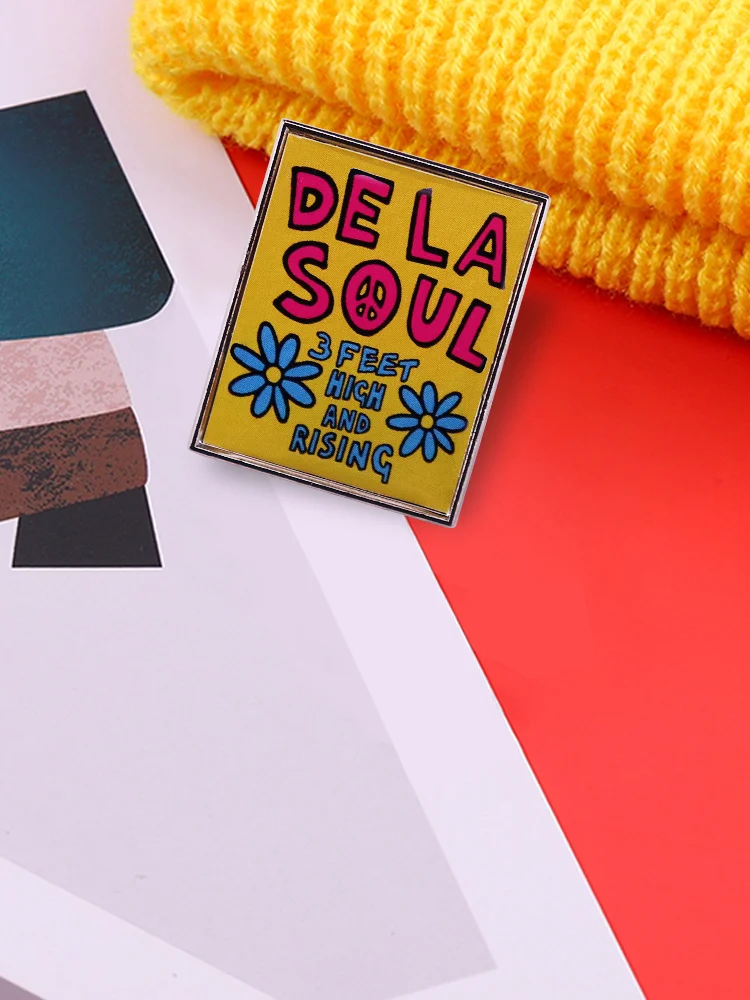 دي اكس لا سول الأمريكية الهيب هوب الثلاثي شعار المينا دبوس بروش شارة لحقائب الظهر الأزياء والمجوهرات هدية