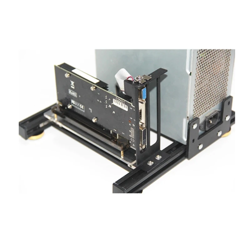 Upgrade GPU+PSU Holder DIY External Graphics Card Rack with Power Supply Base for ATX PSU Aluminum Support Dock-A69M