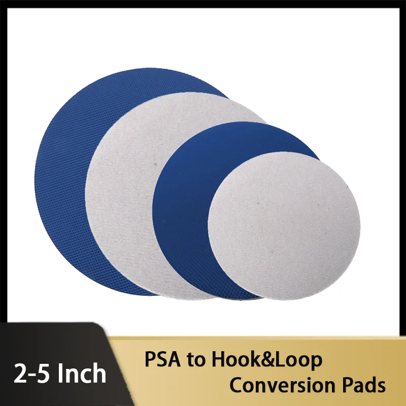 

Hook & Loop to PSA Conversion Pads Self-Adhesive Sanding Disc Interface Buffer Pads 4.3mm Soft Sponge Cushion for Polishing