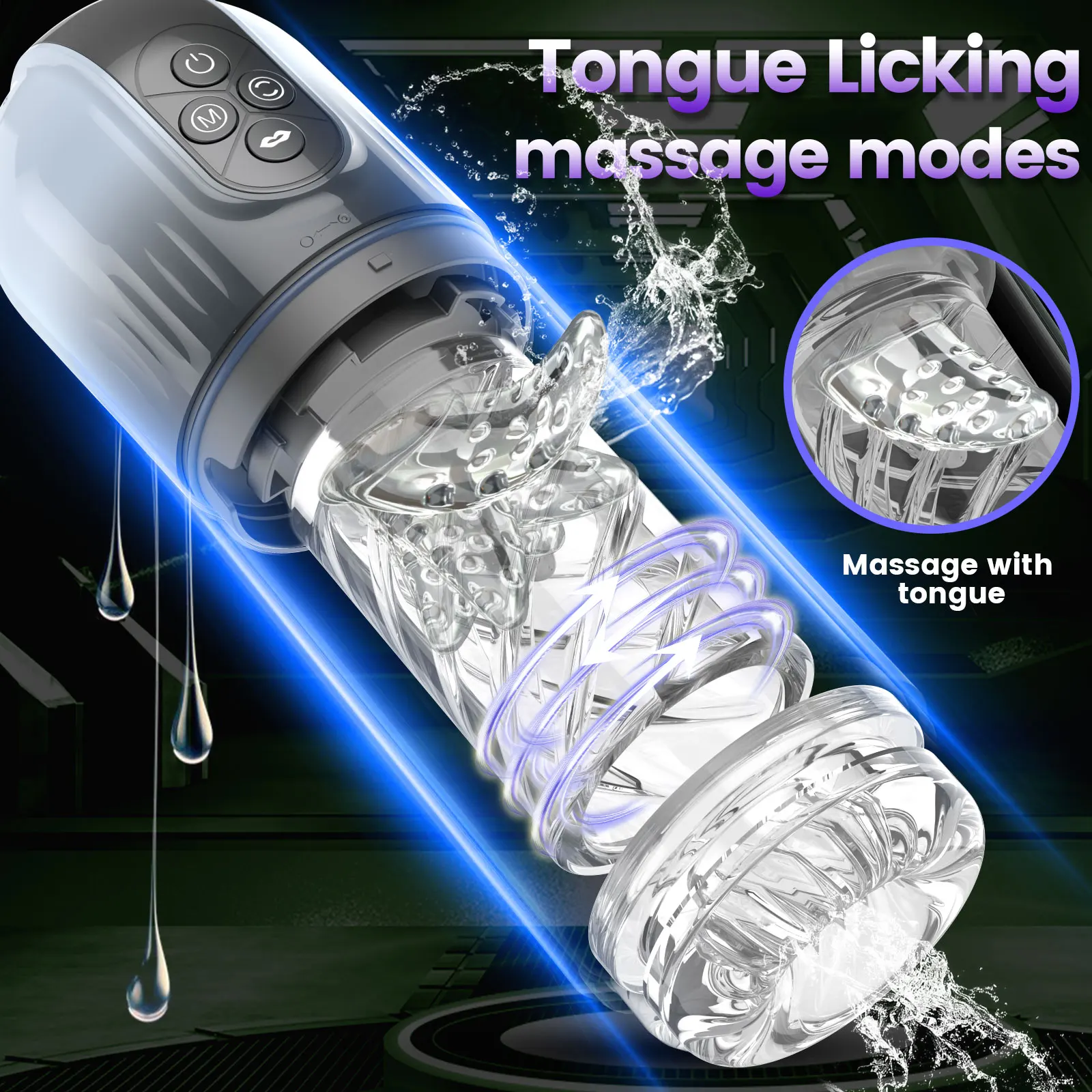 Automatic Male Masturbator Tongue Licking Vibration Pocket Pussy Masturbation Cup Penis Pump Blowjob Sex Toys For Men Adult Toy