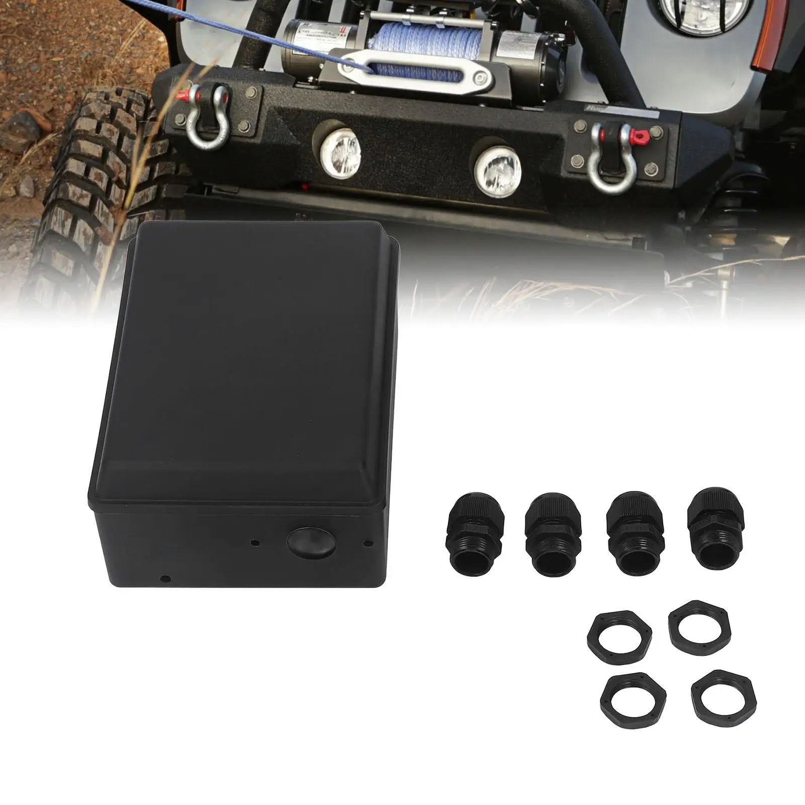 Winch Controller Housing Winch Control Protection Box Perfect Accessories Fit ABS Break Proof for 8000 To 20000LB Electric Winch