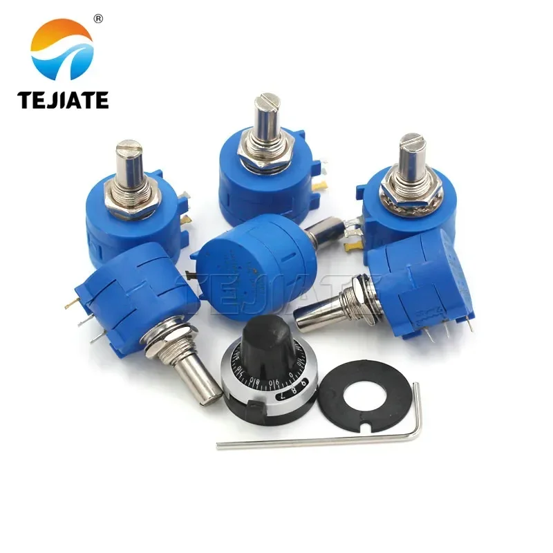 1pcs 3590S-2-103L Precision Multi-turn Winding Potentiometer 502L 104L 1K5K10K100K Scale Knob