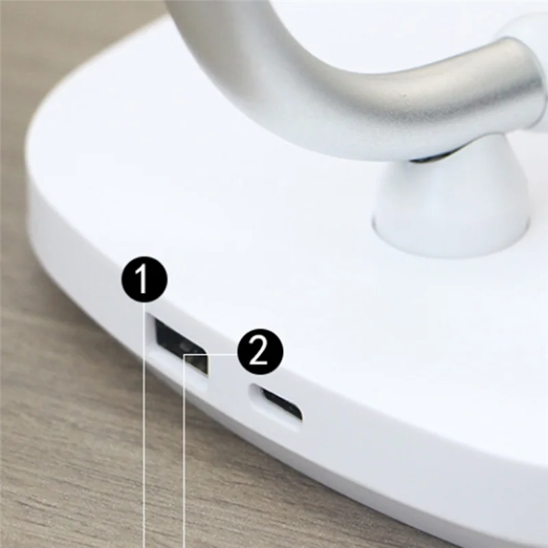 مصباح قمر LED مفيد للقراءة مع شحن لاسلكي لحماية العين، ضوء ليلي لتصميم ديكور المنزل #2