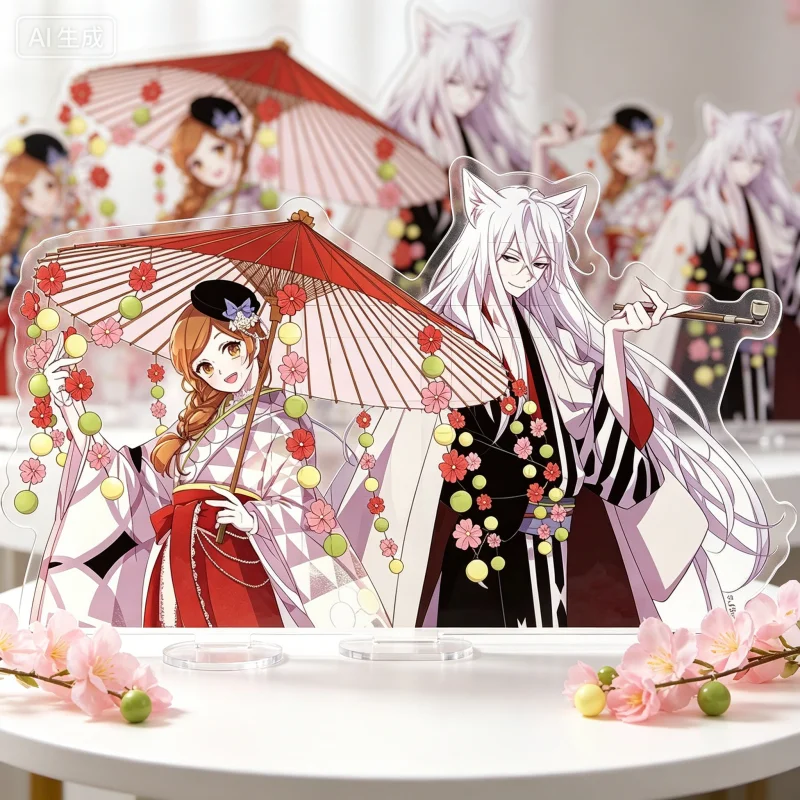 

15CM Anime Kamisama Kiss Tomoe Nanami Action High School Student Acrylic Stand Figure Keychain desk decorations Display
