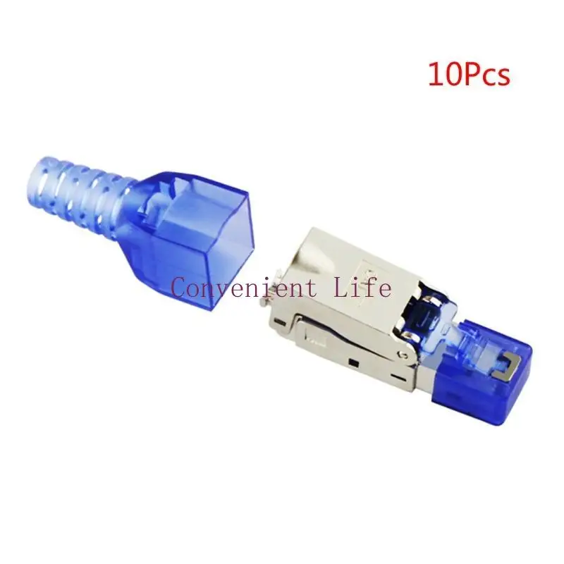 

L1EE 10 шт./компл., экранированный RJ45 из цинкового сплава без инструментов для клеммной вилки 7 7