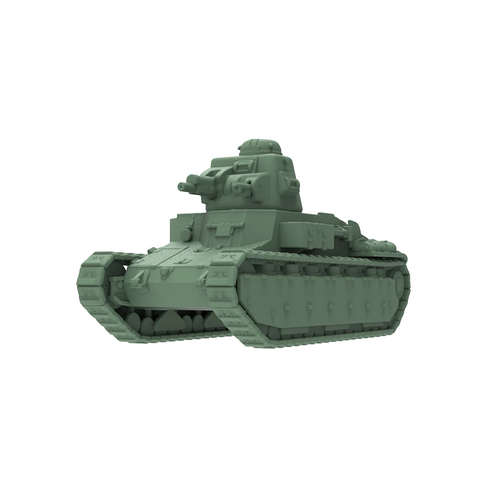 1/144 1/200 1/350 1/700 SSMODEL SS811 Kit Modelo Militar França D1 Tanque de Luz ST2 Torreta e 47mm SA34 Arma Estática em Miniatura