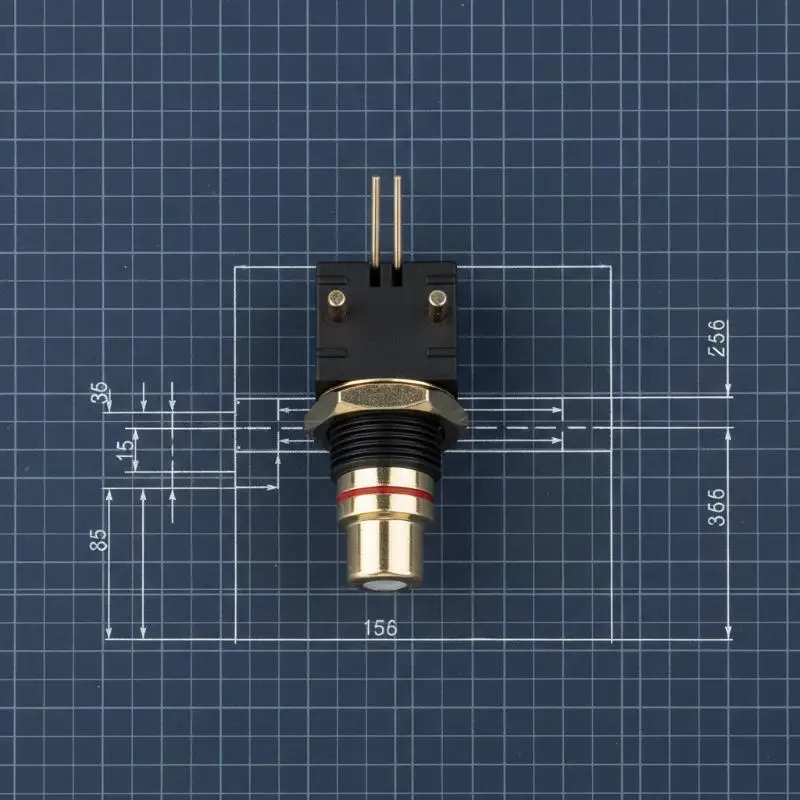 2/4Pcs  Female Socket Elbow Pin PCB Panel Mount Adapter Right Angle Copper Gold Plated Decoder Digital Coaxial Connector