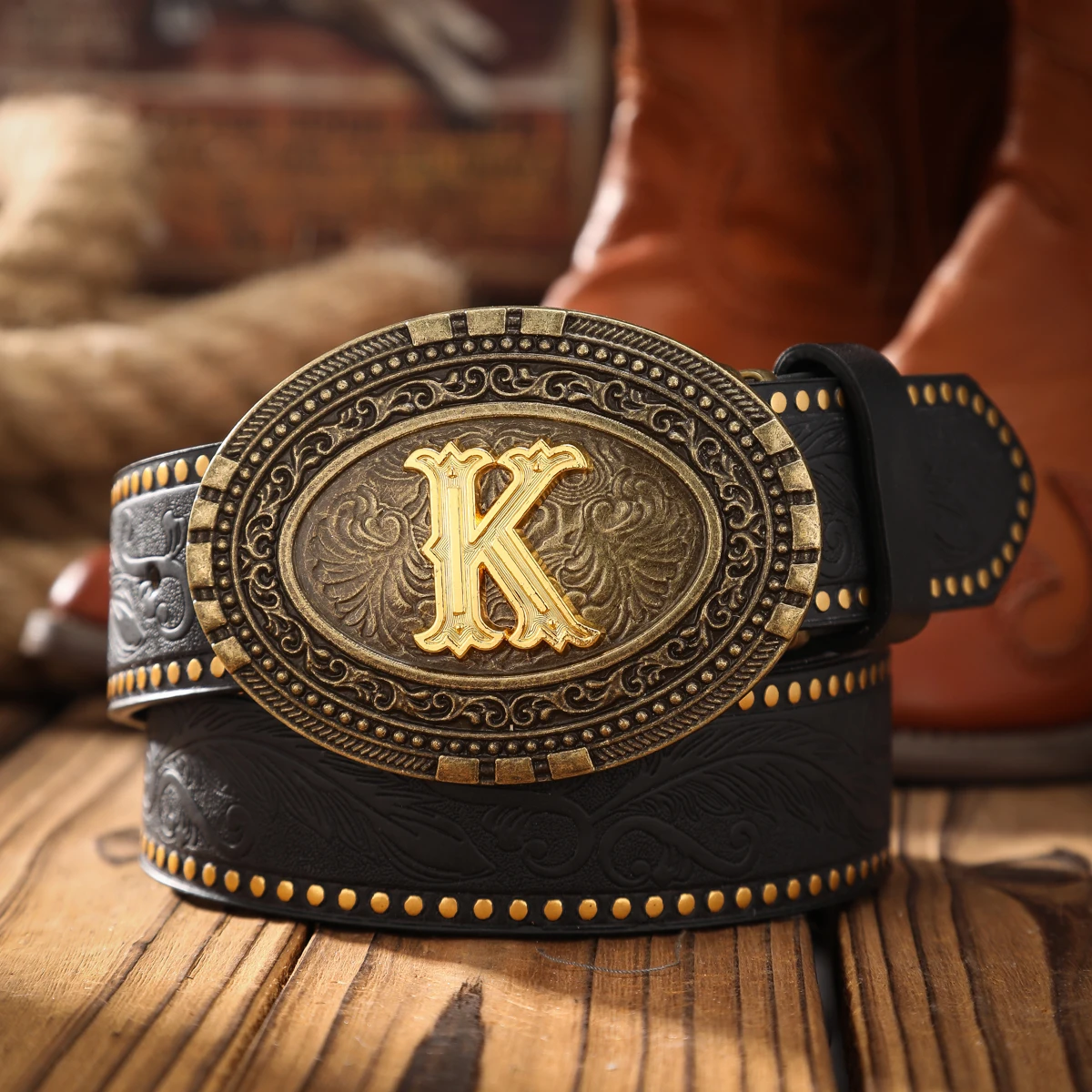 Ein lässiger Retro-Gürtel im Western-Stil für Herren und Damen! PU-Ledergürtel mit Metallschnalle, geeignet für den täglichen Arbeitsgebrauch – Detail 8