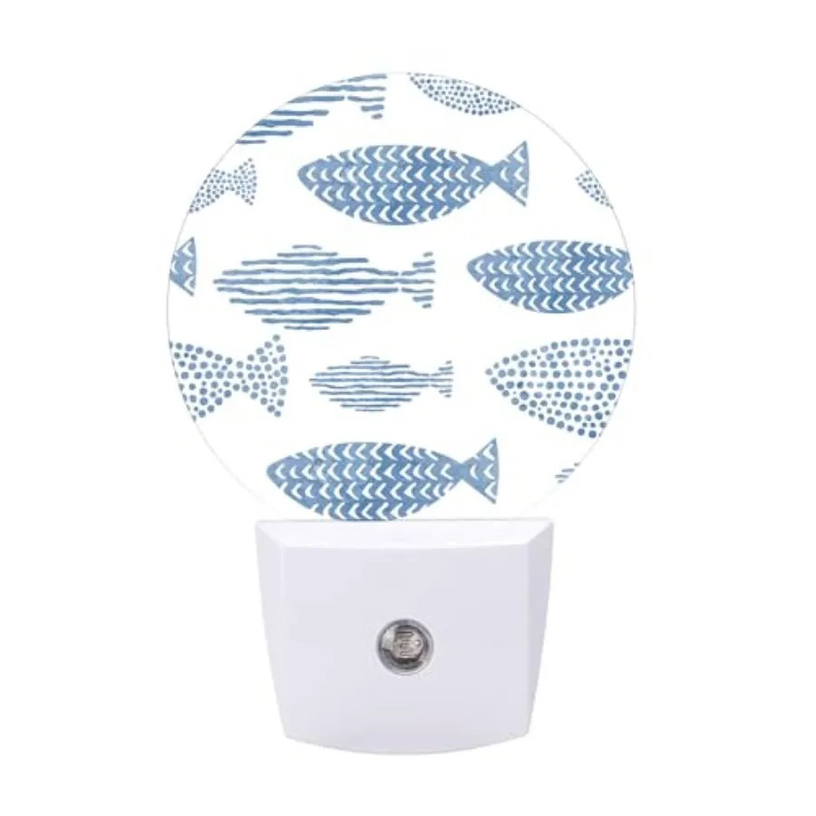 Watercolor Fish Round LED Night Light