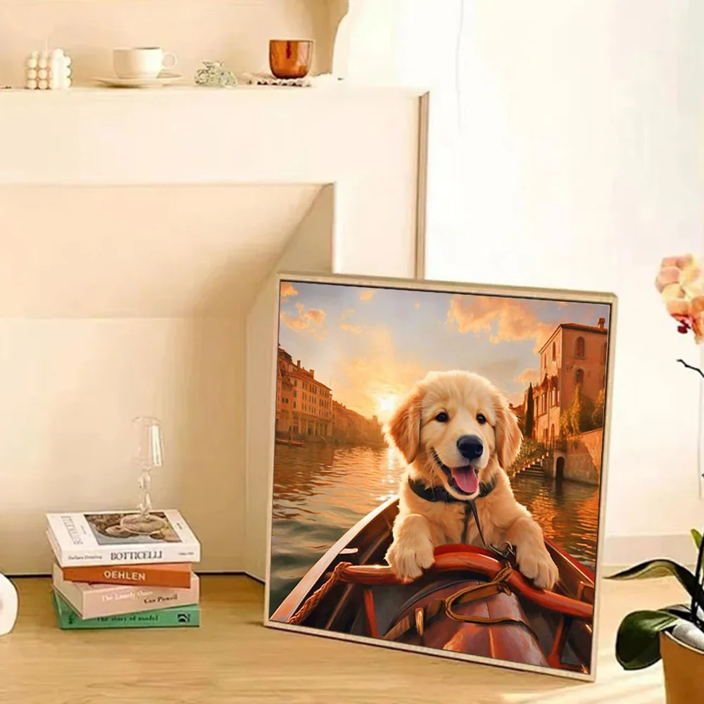 AZQSD New Arrivals Diamond Painting Animal  Square Round Diamond Mosaic Dog Art Gift Home Decor Craft Kit
