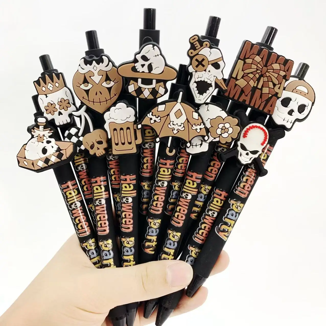 

10 шт./12 шт., патч-ручка на тему Хэллоуина, ежедневная офисная подпись, нейтральная ручка, шариковая ручка для студентов