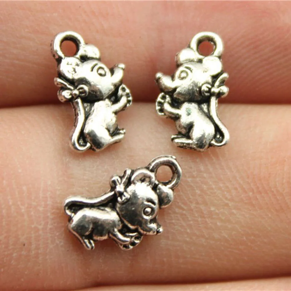 20pcs Mouse Rat Charms Animal Charms For DIY Jewelry Making