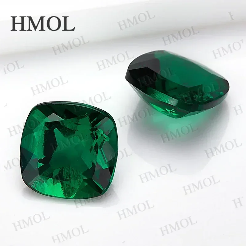 مختبر نمت زامبيا الزمرد مربع وسادة قطع 4x4 مللي متر-11x11 مللي متر AGL للاختيار لأقراط أساور قلادة تصميم صنع المجوهرات