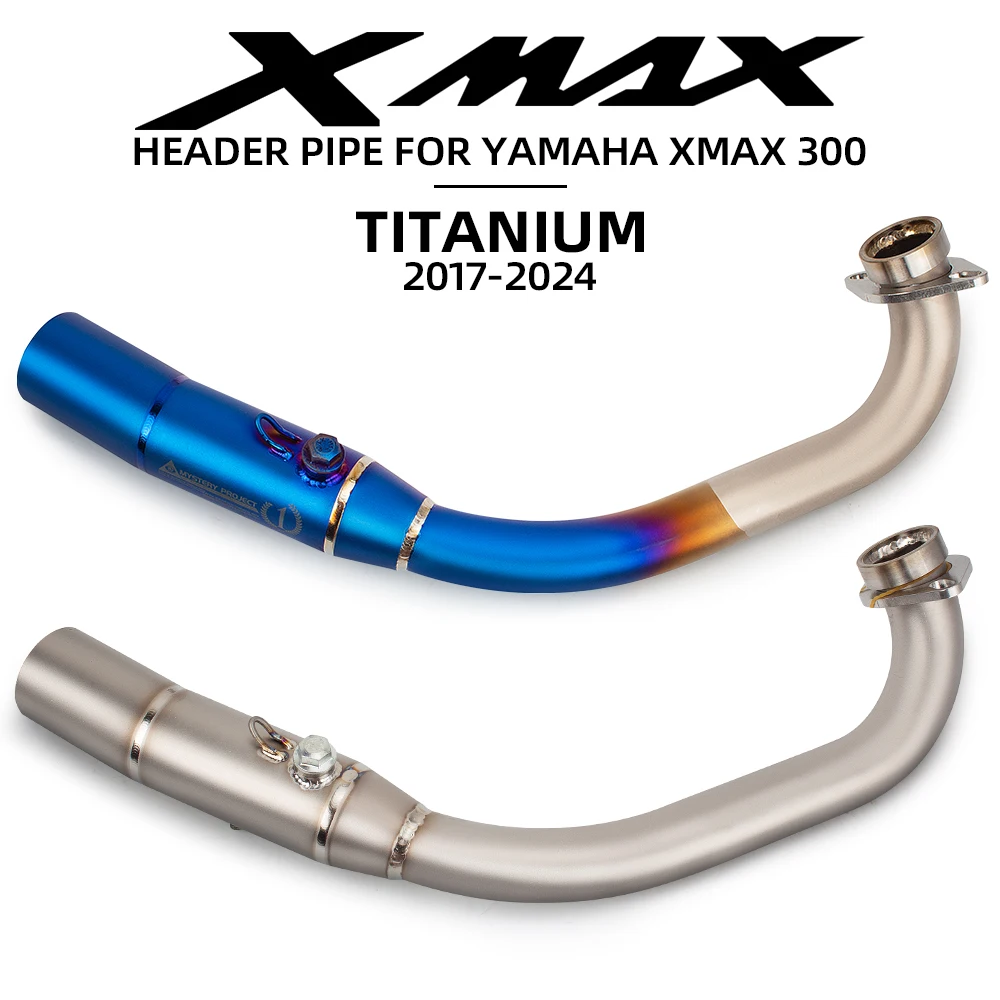 

Titanium Alloy Motorcycle Exhaust System Modify Header Front Link Pipe for YAMAHA XMAX250 XMAX300 2017-2024 51MM