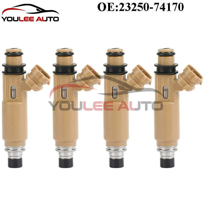 4PCS New 23250-74170 23209-74170 Fuel Injectors For Toyota Camry Rav4 Avensis Ipsum Corona Vista Auto Parts