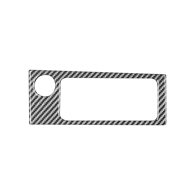 Car Central Control Water Cup Frame Trim Sticker Decorative Carbon Fiber For Skoda Octavia A7 2015-2020 Auto Accessories