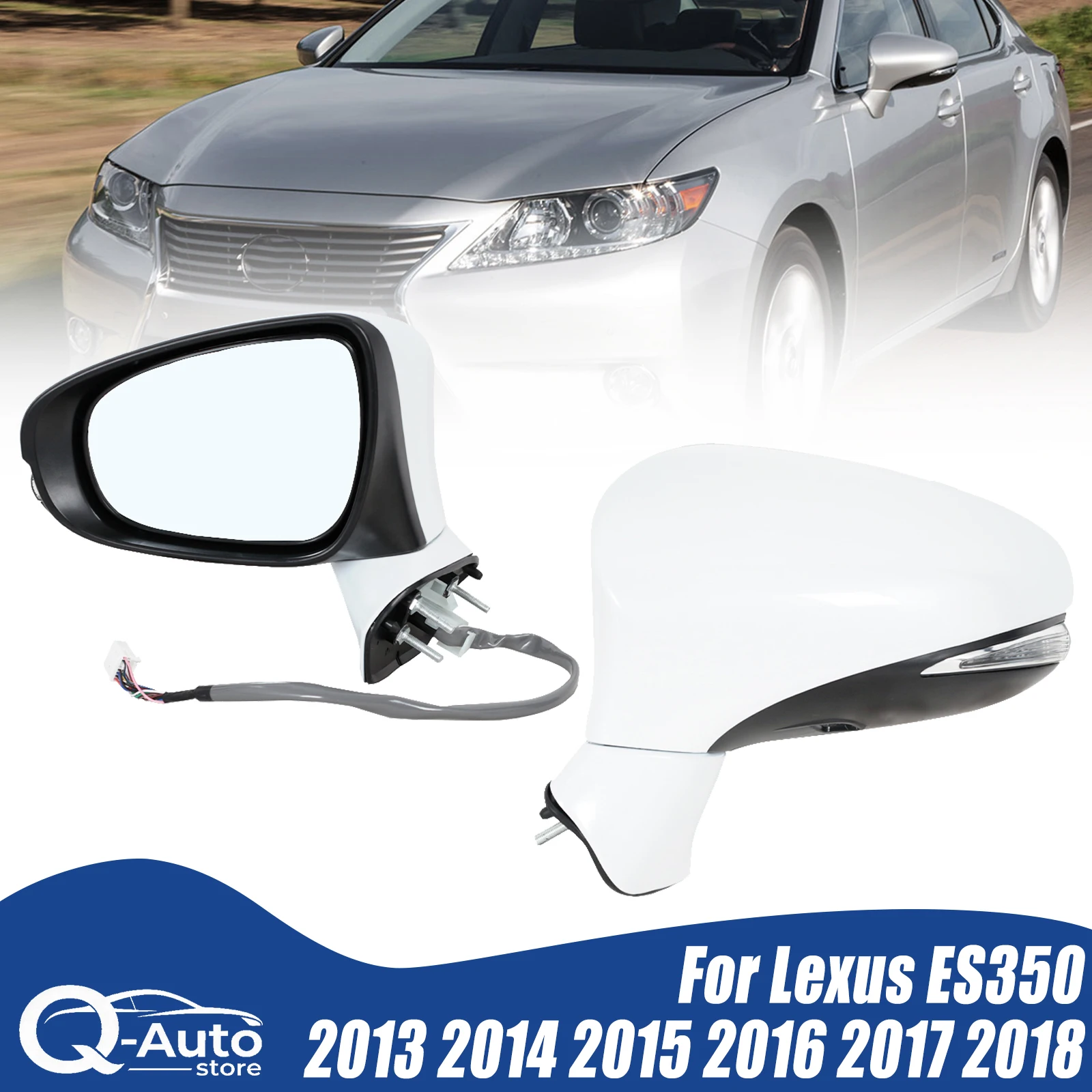 11 wires Car side rearview mirror assembly For Lexus ES350 2013 2014 2015-2018 Electric folding Heating Car accessories