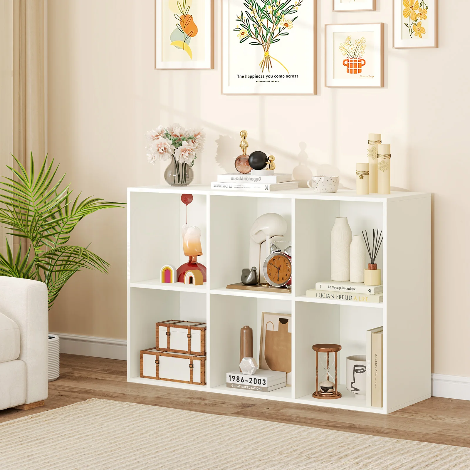 6-Cube Bookcase Modern 3-Tier  - Bookshelf 5 Tier recension och pris
