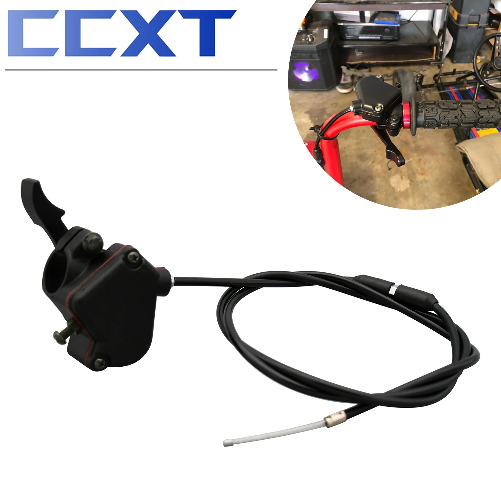 22mm Throttle Lever Thumb Controller Accelerator Throttle Cable Assembly For 300cc 125cc 150cc 200cc 250cc ATV Quad Dirt Bike