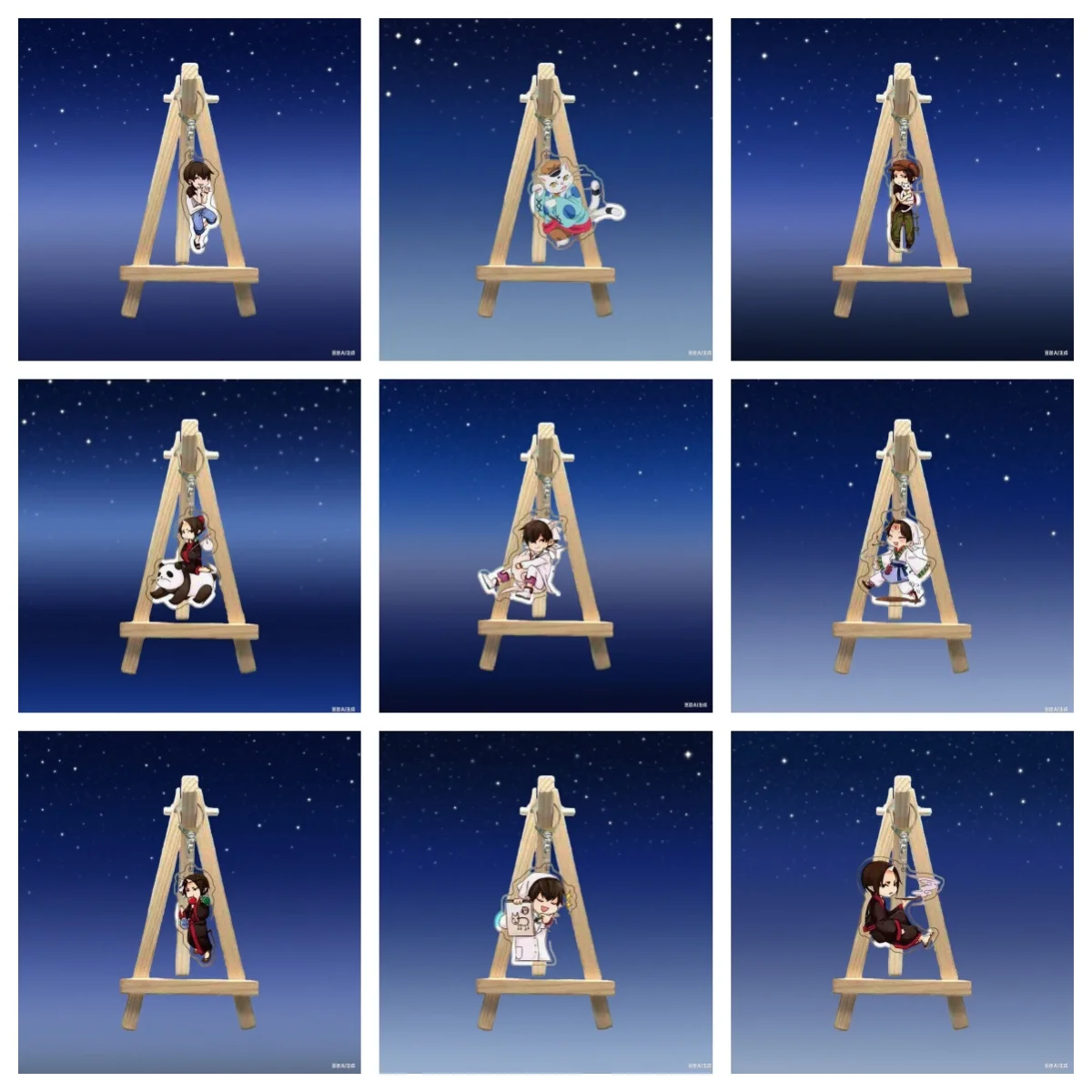 

Anime “Hozuki's Coolheadedness” 6cm Acrylic keychain Hakutaku Cute Backpack Accessories Decor Gifts Birthday Present