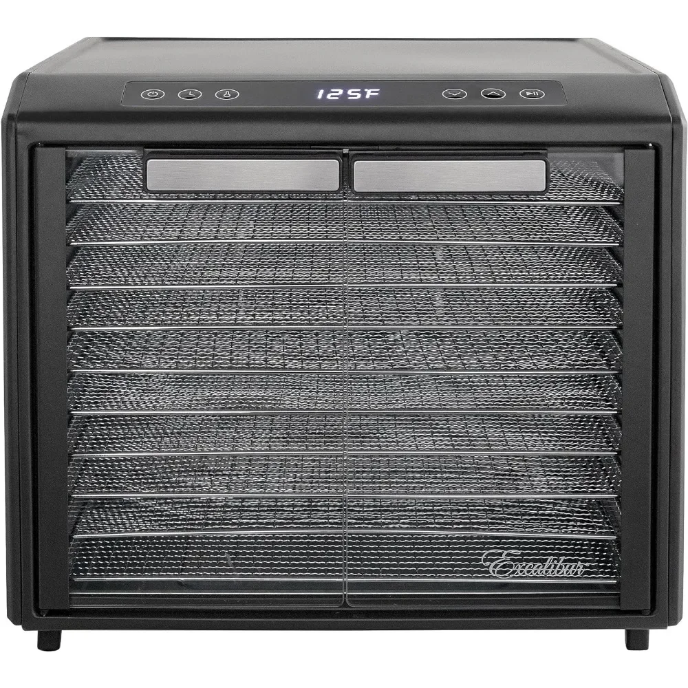 مجفف طعام كهربائي سيليكت سلسلة 10 صينية مع تحكم في درجة الحرارة قابل للتعديل يتضمن صواني تجفيف مطلية بالكروم غير القابل للصدأ #2