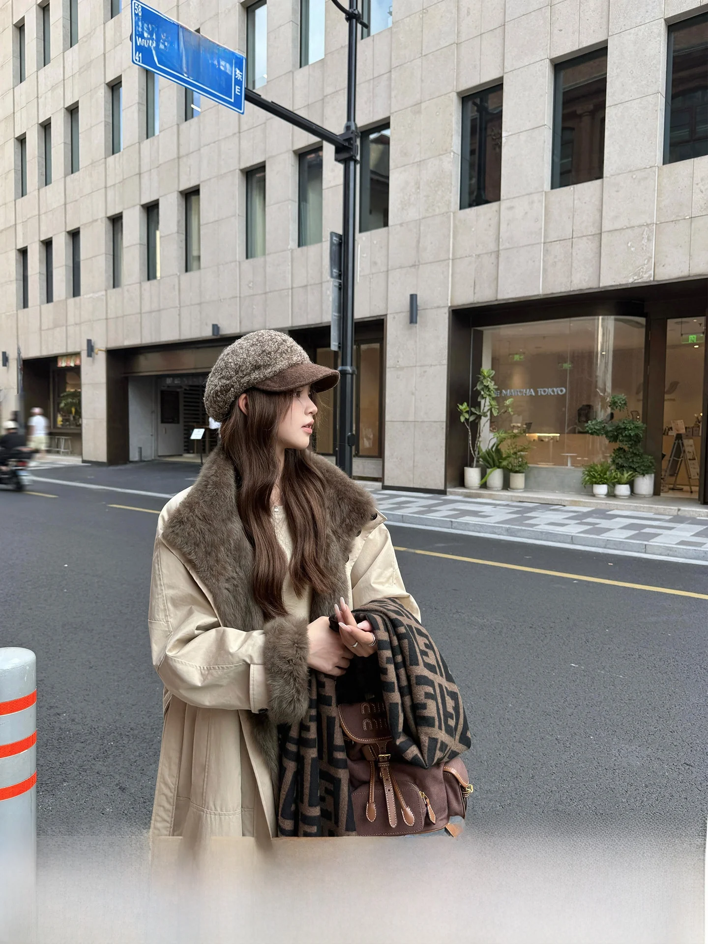 

Двусторонняя женская ветровка-пальто с мехом кролика, кожаная, повседневная, утепленная, длинная, зимняя