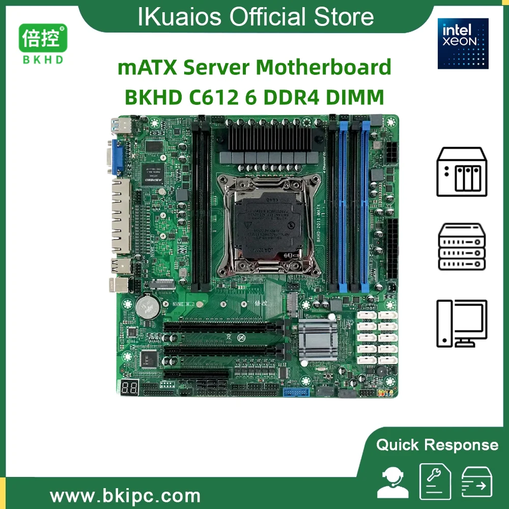 Ikuaios 2011-matx Motherboard geeignet für Server Firewalls virtuelle Maschinen Router 4x2,5 ge 6 xddr4 bis 384g 10xsata Raid