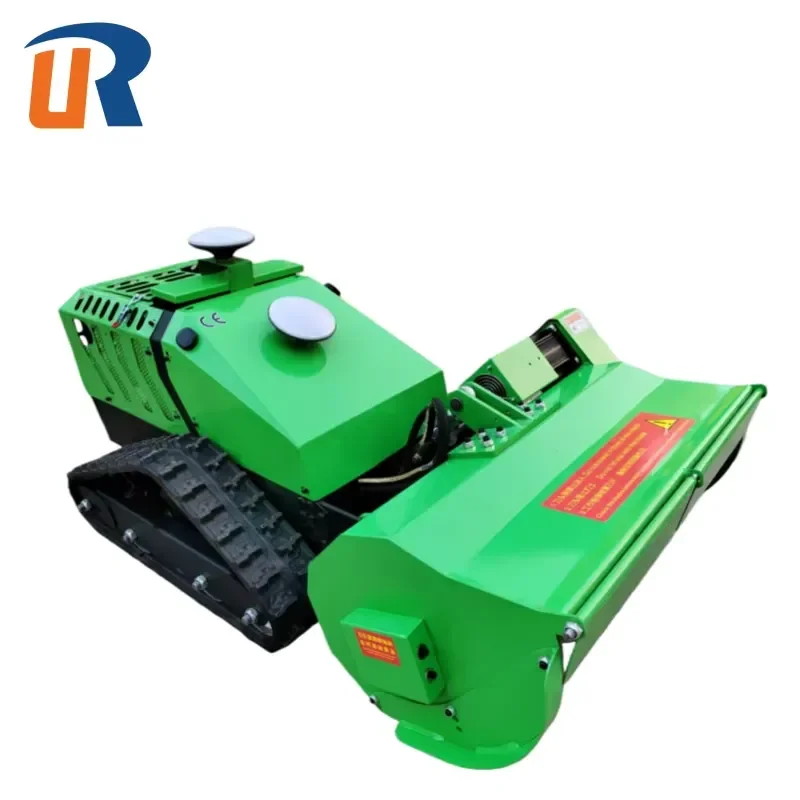 2026Hot Industrial Electric Cordless Anti-Slip Flail Cutting 800mm Hillside Crawler Lawn Mower 48V Battery 3000W Mulch