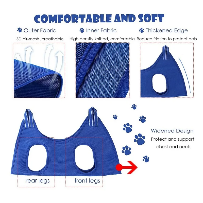 Hamac de toilettage pour chien et chat, sac de bain pour couper les ongles, anti-rayures, sac de retenue, fournitures pour animaux de compagnie,