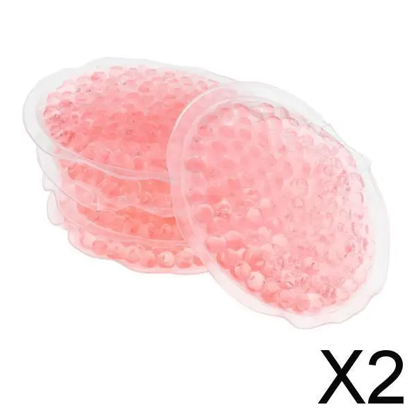 2x5 Pieces Reusable Gel Heat Cold Pack Freezable Microwavable Mask Pink