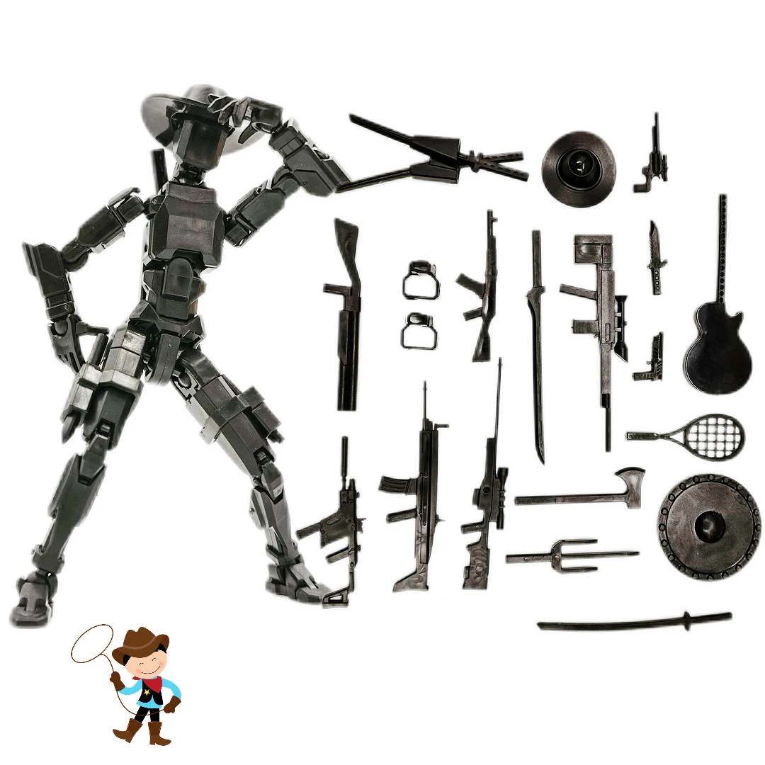 متعدد المفاصل المنقولة الجندي روبوت ثلاثية الأبعاد مطبوعة عارضة أزياء دمية محظوظ 13 عمل الشكل الأطفال لتقوم بها بنفسك تجميع لعبة الصبي الهدايا #5
