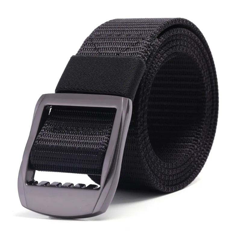 

New fashion men alloy buckle quick-drying nylon belt student hypoallergenic canvas belt ladies casual smooth buckle wonmen