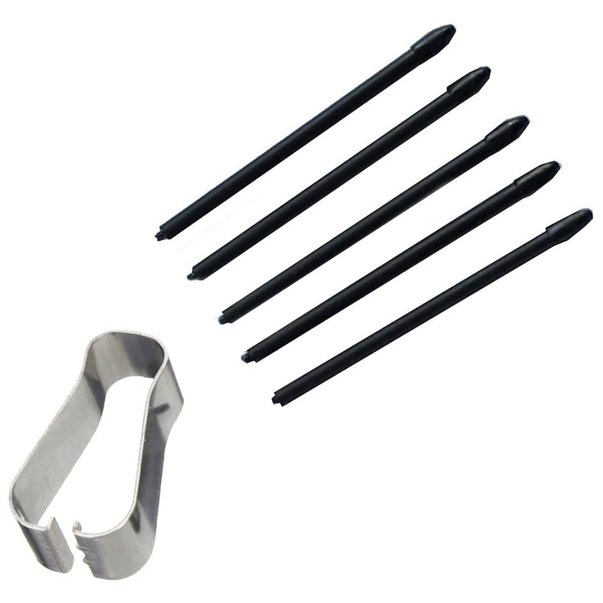 قلم بديل قلم نشط لـ samsung galaxy note 9/note 8 ، 5x tips ، + 1 دبوس ، لون أسود