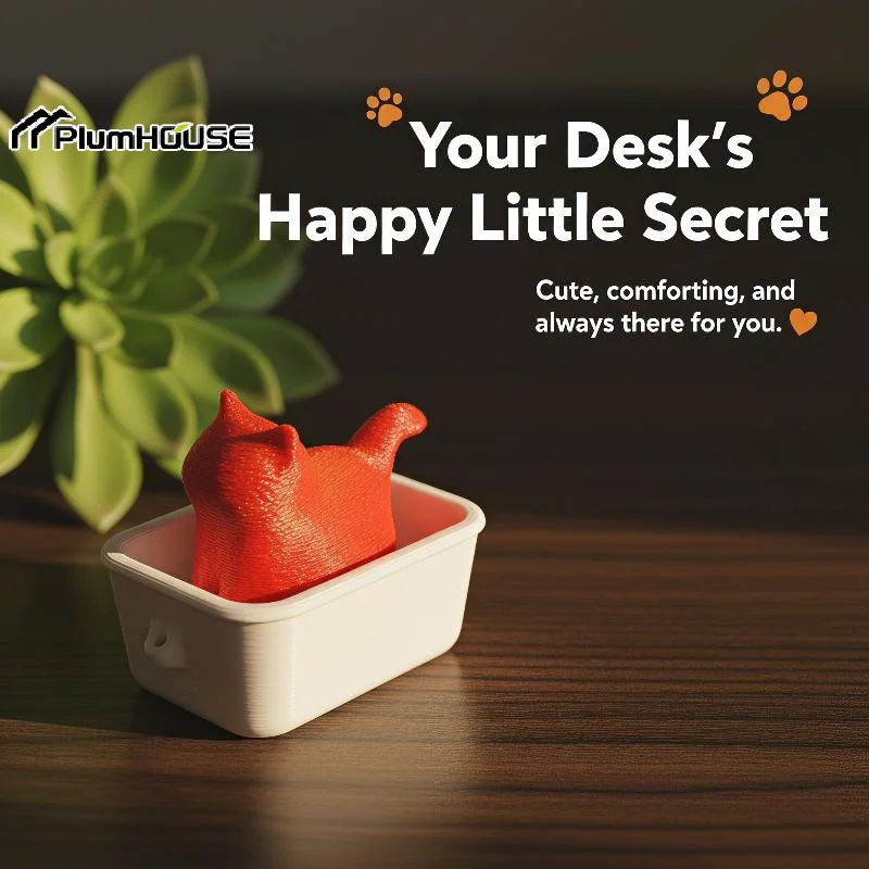 3D Printed Cat Clicker With Satisfying Click Feedback Adorable Cat Shape For Office Decor Stress Relief And Fidget Use
