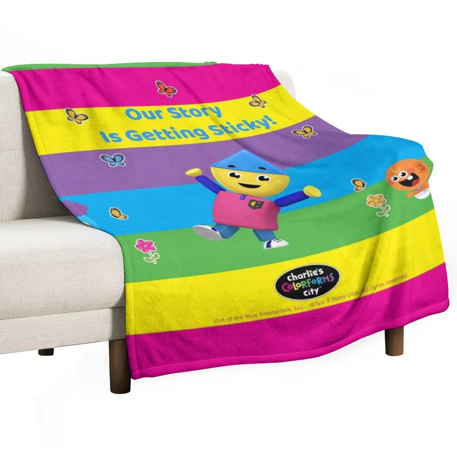 charlie's colorforms city - Our Story Is Getting Sticky Throw Blanket Flannels Quilt anime Luxury Designer Sleeping Bag Blankets