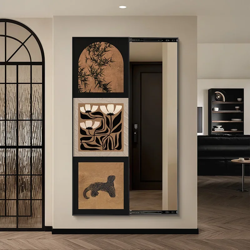 Rectangle Modern Mirror Living Room Women Makeup European Mirror Wall Sticky Dressing Adornos Para El Hogar Decoration Home